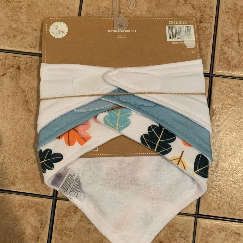 Lila & Jack 3 Pack Bandana Bibs NEW